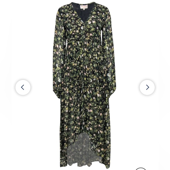 Rococo Sand Dresses & Skirts - Rococo Sand - Black Floral Print High-Low Maxi Dress